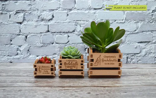 Vista 4 de Regalos de despedida de soltera - Regalos de despedida de soltera para damas de honor - Decoración de despedida de soltera - Mini maceta