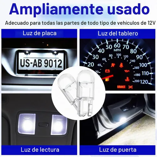 Vista 7 de ecocstm 30 bombillas LED 194 para automóvil, 168 2825 W5W T10 bombilla LED (azul)