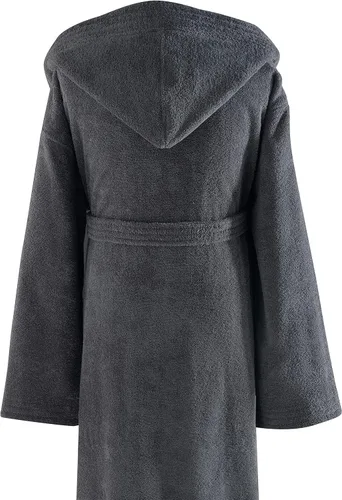 Vista 2 de Classic Turkish Towels Bata de baño unisex con capucha de algodón de alta calidad bata larga de felpa de felpa de lujo