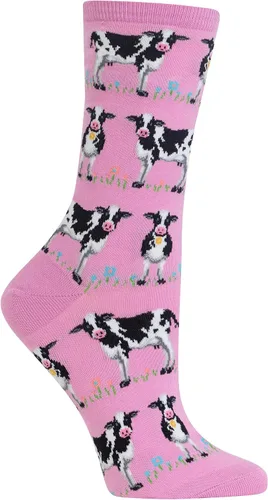 Vista 7 de Hot Sox Calcetines de mujer con patrón geométrico de novedad Heather cáñamo