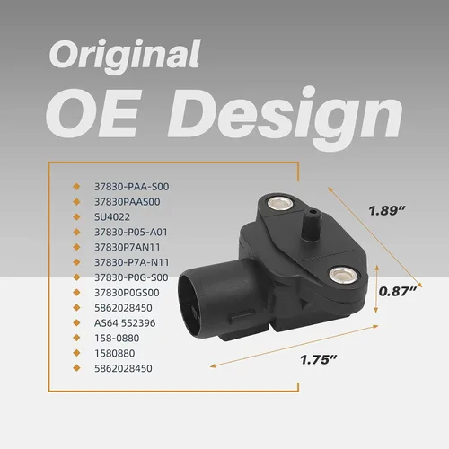 Vista 3 de OTUAYAUTO Sensor de presión absoluta del colector de mapa - Reemplazo para Honda Civic 1996-2000, Accord 1994-2002, Odyssey 1995-1999, Acura CL TL