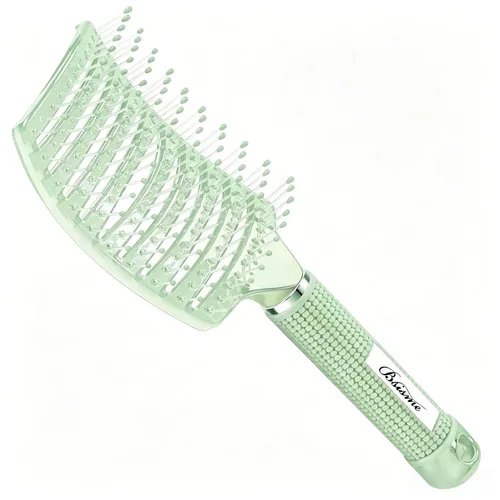 Vista 15 de Cepillo de pelo, cepillo profesional curvado ventilado con cerdas de 0.984 in para un secado más rápido, desenredar para cabello húmedo y seco Marrón