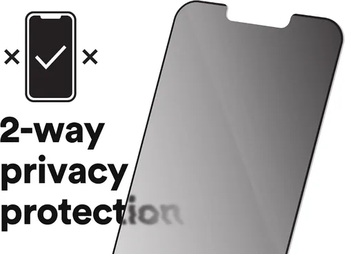 Vista 5 de BodyGuardz PRTX - Protector de pantalla de privacidad para iPhone 13 y iPhone 13 Pro, tecnología de privacidad de 2 vías, cobertura de vidrio iPhone