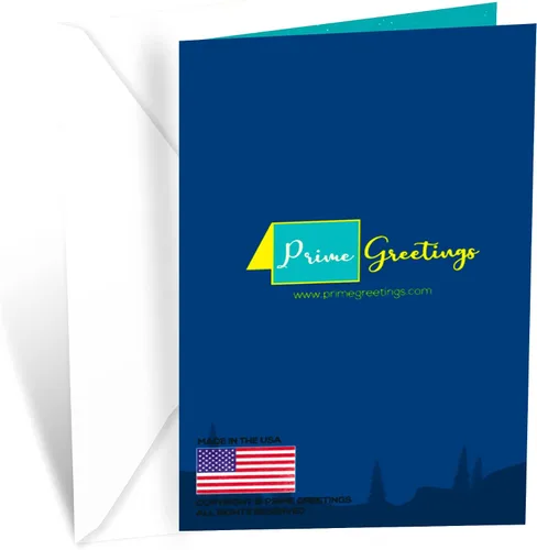 Vista 4 de Prime Greetings Tarjeta de cumpleaños para nieto, hecha en Estados Unidos, ecológica, cartulina gruesa con sobre premium de 5 x 7.75 pulgadas