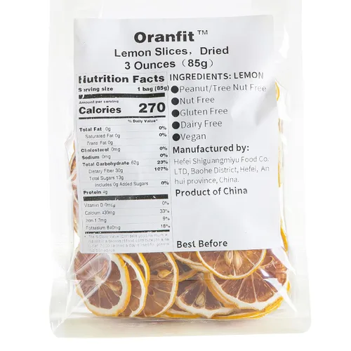 Vista 2 de Oranfit Rebanadas de limón seco 3oz/85g (50 a 65 rebanadas)