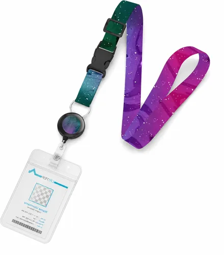 Vista 27 de Cordón de barco de crucero, con cordón de identificación ajustable con cierre desmontable, soporte impermeable para tarjetas de identificación