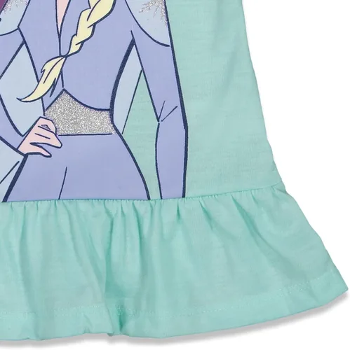 Vista 5 de Disney Frozen Princess Anna Elsa Baby Girls T-Shirt and Shorts Outfit Set Infant to Little Kid