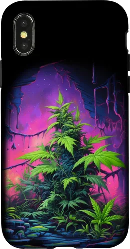 Vista 5 de 420, Colorful Weed Phone Accessory, Pink, Green & Purple Case for iPhone 16