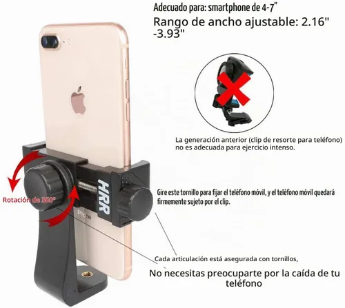 Vista 5 de Soporte de correa de pecho para teléfono celular, soporte universal para teléfono celular para cámara de acción POV, compatible con Gopro Akaso