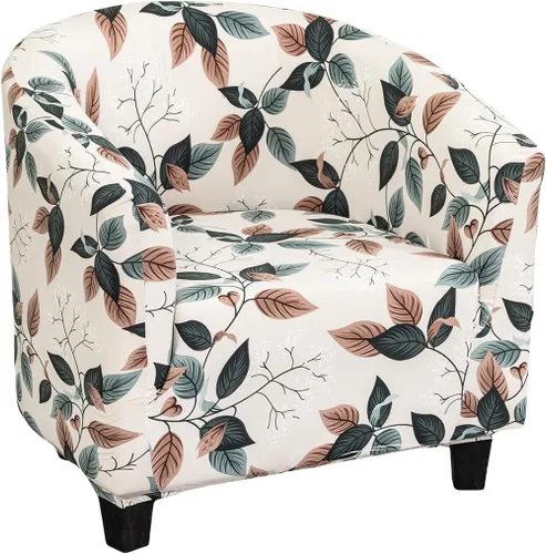 Vista 22 de NILUOH - Funda elástica para silla de club, cubierta elástica para silla de bañera, fundas para silla de barril, fundas para sillón, cubierta para 01