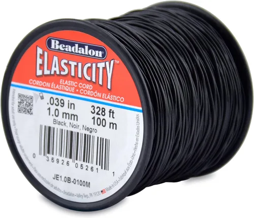 Vista 30 de Beadalon - Cordón elástico para joyería (0,5 mm, 5 m), color negro