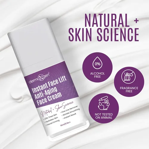 Vista 7 de Crema de estiramiento facial instantáneo – Solución antienvejecimiento para cuello, pecho y piel flácida – Crema de estiramiento facial reafirmante