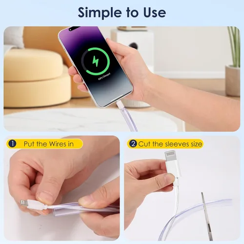Vista 4 de WEDAWN Protector de cable para perros y gatos de mascotas, solución que no mastica, funda flexible de cable de alambre para mascotas de 10