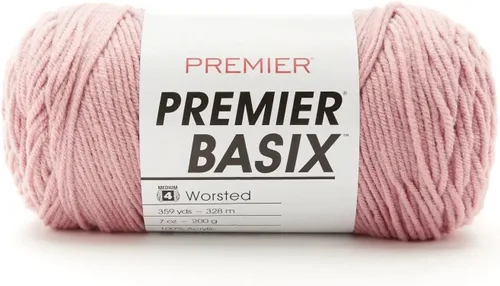 Vista 17 de Premier Yarns Basix, hilo de estambre sólido, hecho de acrílico, hilo ideal para ganchillo y tejido, color blanco, 359 yardas