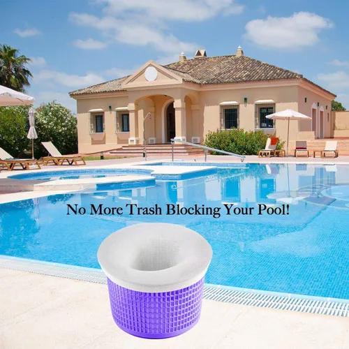 Vista 7 de Coopache Paquete de 30 calcetines para piscina – Filtra canastas, desnatadores limpia desechos y hojas para piscinas en el suelo y sobre el suelo