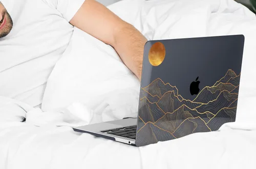 Vista 4 de DONGKE - Funda para MacBook Pro de 13 pulgadas M2 M1 2026-2020 Abstracto Montaña X692