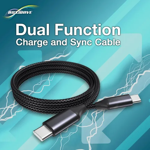Vista 6 de BoxWave Cable compatible con Elgato Stream Deck MK.2 - Cable DirectSync PD (3 pies), USB-C a USB-C (100 W), cable trenzado tipo C de carga