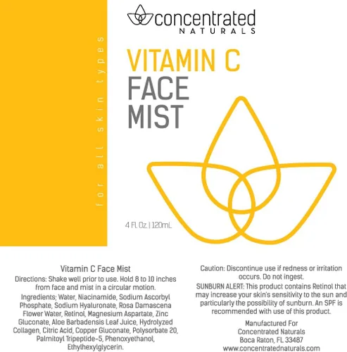 Vista 6 de Vitamina C Glow Hidratante Anti-Envejecimiento Facial Mist w/Actives Vita C, niacinamida, colágeno, péptidos y retinol Refresca e ilumina la tez