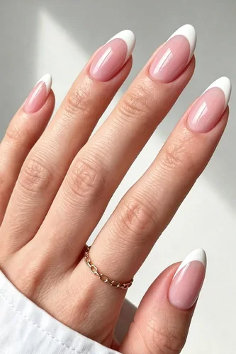 Vista 8 de AzureBeauty - Uñas cortas a presión con forma de almendra, color azul Marrón Amarillo Púrpura