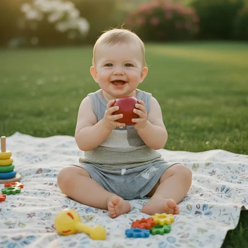 Vista 2 de Ropa de bebé niño sin mangas + pantalones cortos con estampado a rayas con bolsillos, 2 piezas de trajes de verano
