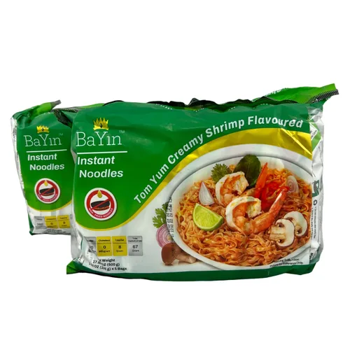 Vista 7 de Bayin - Fideos instantáneos - no fritos - secos 3.53oz (100g) (5, sabor a pollo y coco)