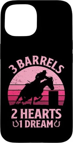 Vista 6 de iPhone 16 3 Barrels 2 Hearts 1 Dream Barrel Racer Barrel Racing Rodeo Case