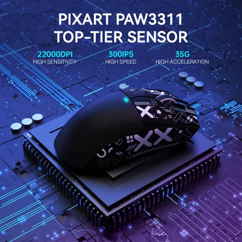 Vista 8 de ATTACK SHARK X11 y X68 PRO HE Combo inalámbrico para juegos, efecto Hall de disparo rápido, interruptor magnético 8K, teclado ultraligero con sensor