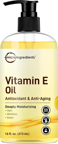 Vista 9 de Micro Ingredients Aceite de vitamina E de tamaño a granel 40,000 UI, 16 onzas líquidas, aceite hidratante profundo para piel, cara y cabello