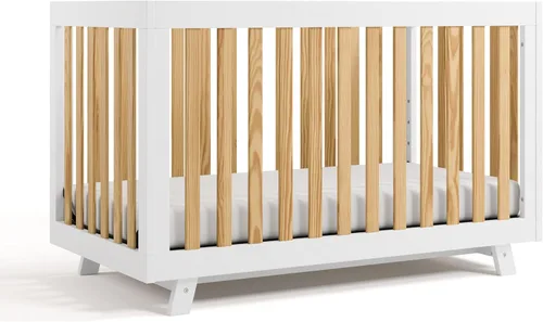 Vista 16 de Storkcraft Beckett 3 en 1 Cuna Convertible (Driftwood) – Certificado GREENGUARD Gold, Se Ajusta a Colchón de Cuna Estándar, Se Convierte en Cama