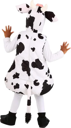 Vista 3 de Disfraz de vaca de burbujas para niños pequeños