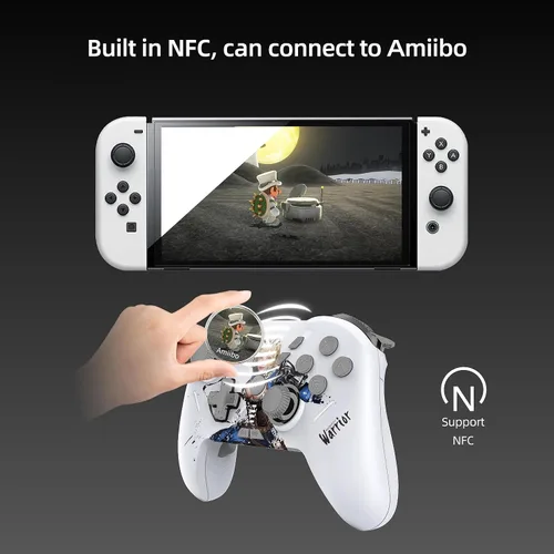 Vista 12 de MOGEMYTH Switch Controller, with Dual Vibration and 6-Axis Gyro, BT Controller for iPhone/Android/Switch and Windows 7/8/10/11,wireless controller pc