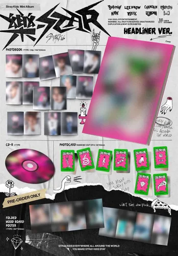 Vista 6 de Stray Kids -Star Rock-Star 8th Mini Album Full 12 Versión SET Limited STAR Version+ROCK Version+ROLL Version+HEADLINER Version+POSTCARD 8 Version