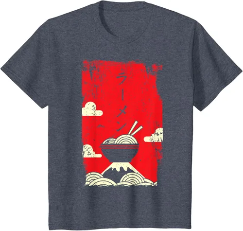 Vista 69 de Ramen Noodles Camiseta de arte japonés, Negro