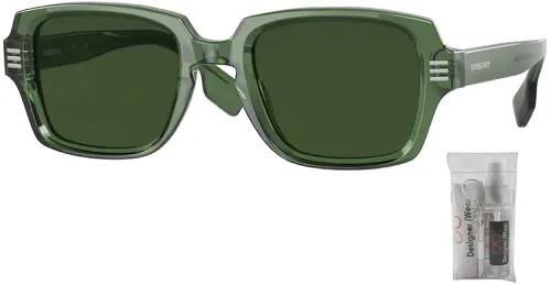 Vista 2 de BURBERRY Eldon BE4349 Rectangle Sunglasses for Men BUNDLE With Designer iWear Complimentary Eyewear Kit