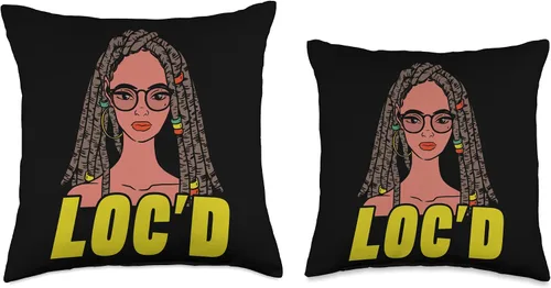 Vista 3 de Locs Afro Dreadlocks Love Natural Beauty Hair It's the Locs for Me-Afro Hair - Almohada negra americana africana, 16 x 16 pulgadas, multicolor