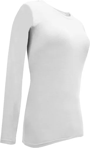 Vista 4 de Natural Uniforms Camiseta Under Scrub para mujer, cuello redondo, manga larga, paquete de 3, paquete múltiple de 3