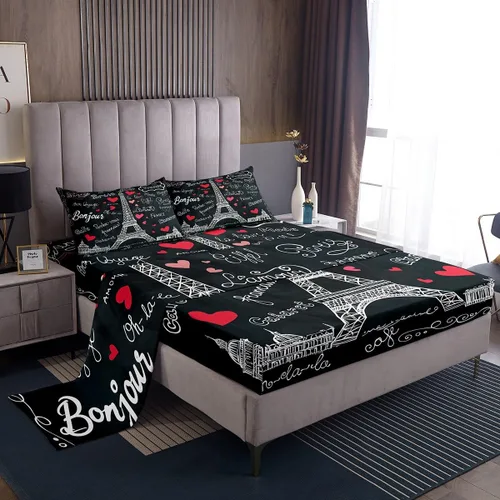 Vista 10 de Erosebridal Sábana bajera ajustable de fuego negro y amarillo, tamaño individual, juego de sábanas de llama de desastre natural para niños