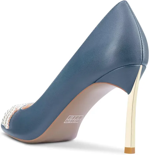 Vista 3 de Castamere Women Slip-on High Heel Pointed Toe Pumps Prom Matte 8.5CM Heels C1