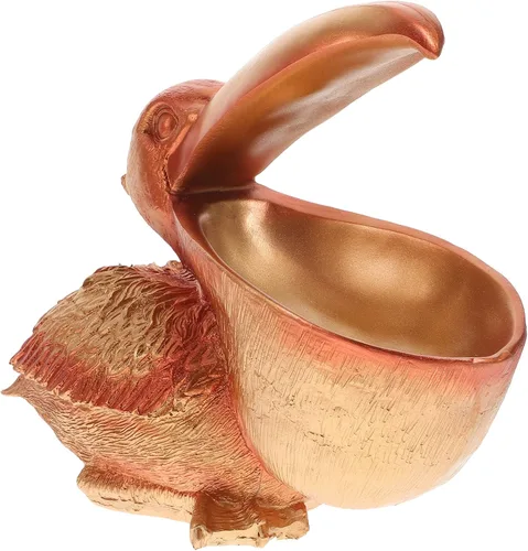 Vista 9 de Beaupretty Llavero plato bandeja de joyería decorativa Pelican Big Mouth Key Tray Organizador Dresser Decoración Entryway Baratija Plato