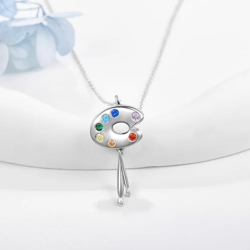 Vista 5 de CUPENDA Collar de plata de ley con colgante de zorroserpienteunicorniobúho en la lunaconejocaballo, joyería de regalo para mujeres, mamá, hermana
