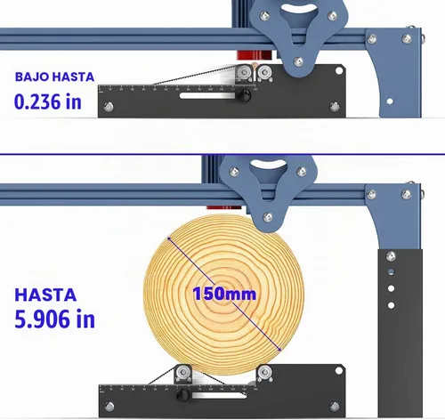 Vista 7 de SCULPFUN Rodillo giratorio láser, grabador láser de eje Y, módulo de grabado de rodillo giratorio de 360° para grabar latas de objetos cilíndricos