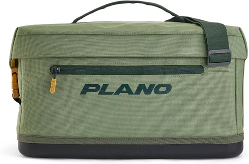 Vista 42 de Plano Bolsa de aparejos de pesca de vanguardia para fines de semana, base impermeable moldeada, almacenamiento espacioso, mangas de herramientas