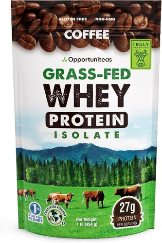 Vista 13 de Proteína de suero de chocolate en polvo, aislado de suero alimentado con pasto + cacao orgánico + azúcar real + sal del Himalaya, delicioso sabor