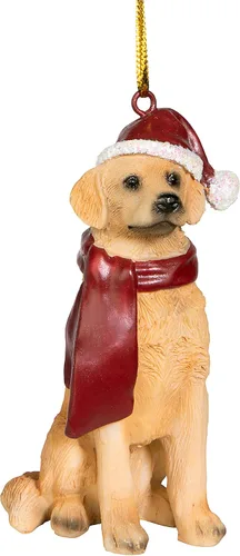 Vista 22 de Design Toscano - Figura de perro para decoración navideña.