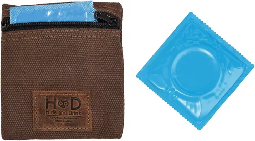Vista 18 de Hide & Drink, Bolsa de condón de lona encerada resistente al agua, bolsa de bolsillo con tecnología Change Valuables, regalo clásico para socios