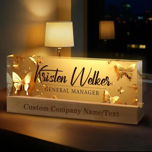 Vista 13 de Regalos personalizados para el día del jefe para hombres y mujeres, placa de nombre personalizada para escritorio, regalos personalizados
