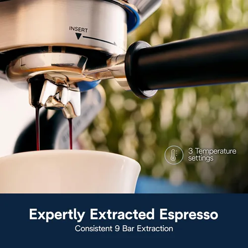 Vista 8 de De'Longhi Dedica Maestro Plus - Máquina de café expreso, varita de vapor automática, 3 ajustes de temperatura de café y espuma de leche, tanque