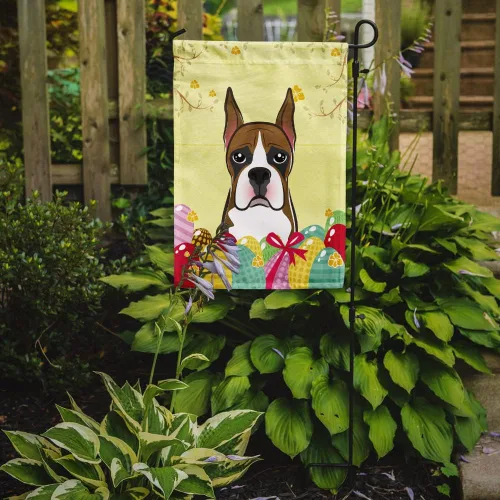 Vista 334 de Caroline's Treasures BB1923GF Bandera decorativa para jardín con diseño de Border Collie, para caza de huevos de Pascua, para jardín, jardín, patio