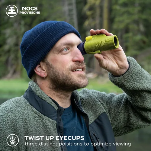 Vista 6 de Nocs Provisions Tubo de campo 10x32 impermeable monocular, observación de verde (Algae Green)