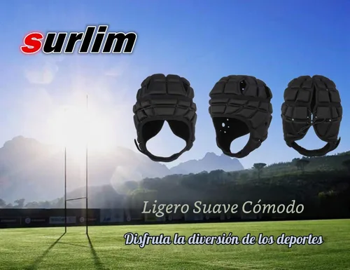 Vista 6 de Rugby Soft Helmet - Casco de fútbol Scrum Cap 7v7 Flag Negro